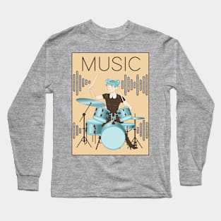 Drummer - Anime Style Long Sleeve T-Shirt